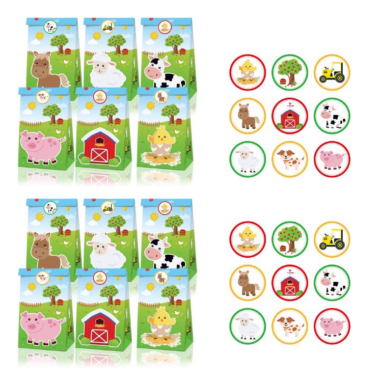 Paper Party Bag | Farm Animal | 12 Pcs - iKids