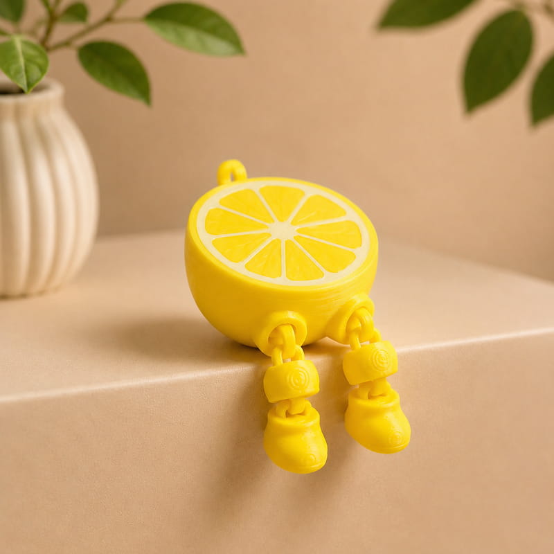 3D Printed Articulated Fruit Fidget Lemon from iKids Studio
