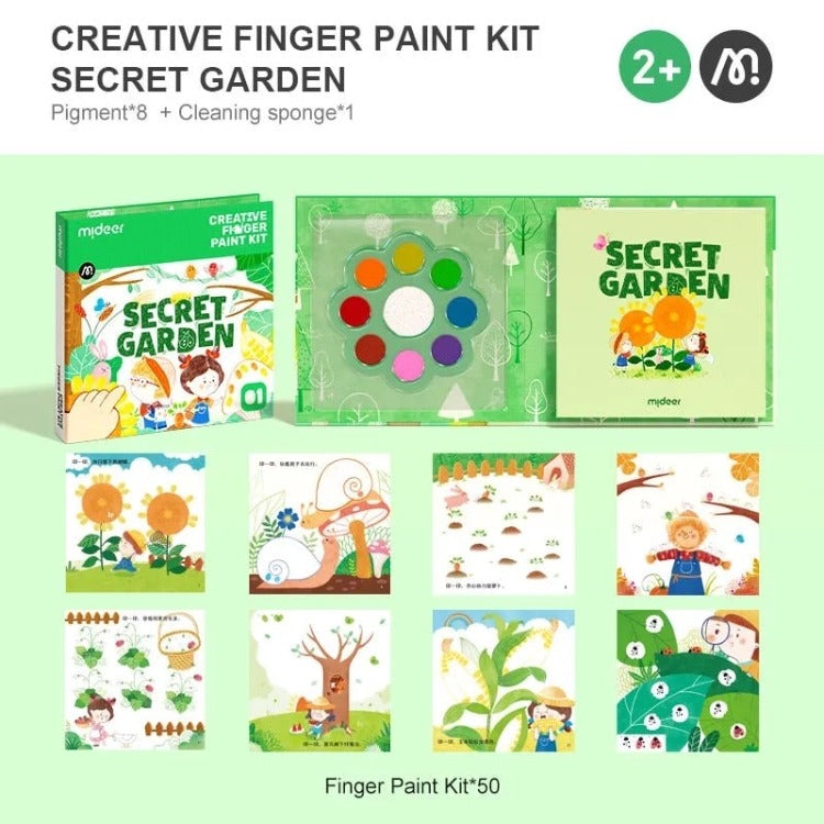 Mideer Creative Finger Paint Kit | Level 1 Secret Garden - iKids