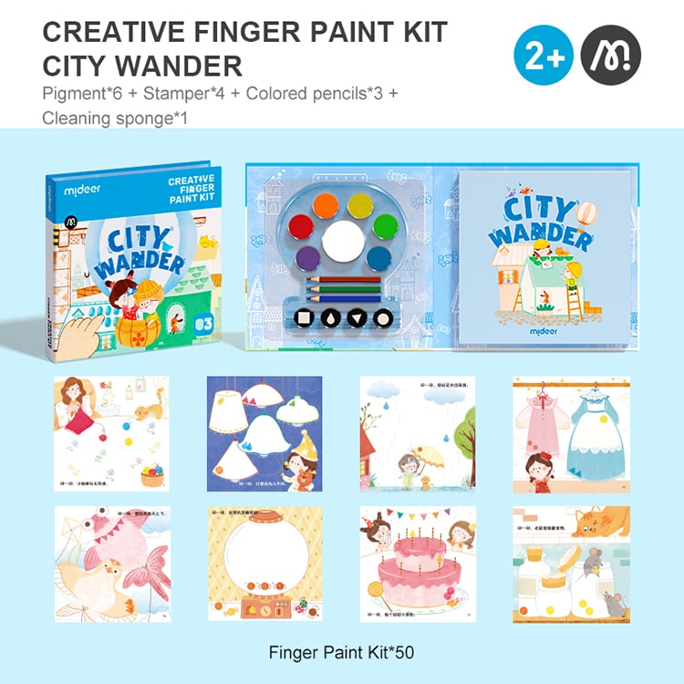 Creative Finger Paint Kit | Level 3 City Wander - iKids