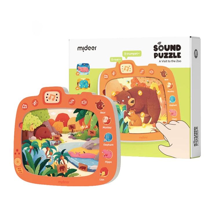 Mideer Sound Puzzle | A Day Visit To The Zoo MD3304 - iKids