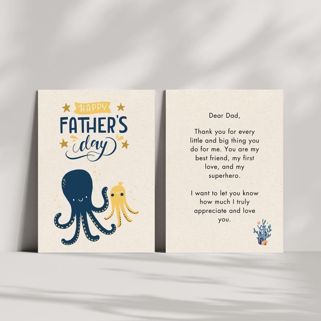 Ocean Father's Day Custom Birthday Card from iKids