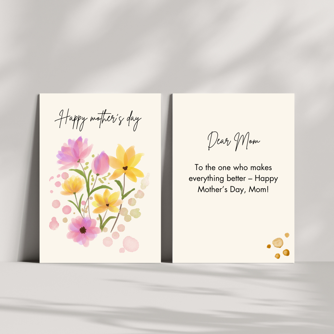 Floral Mother's Day Custom Birthday Card from iKids