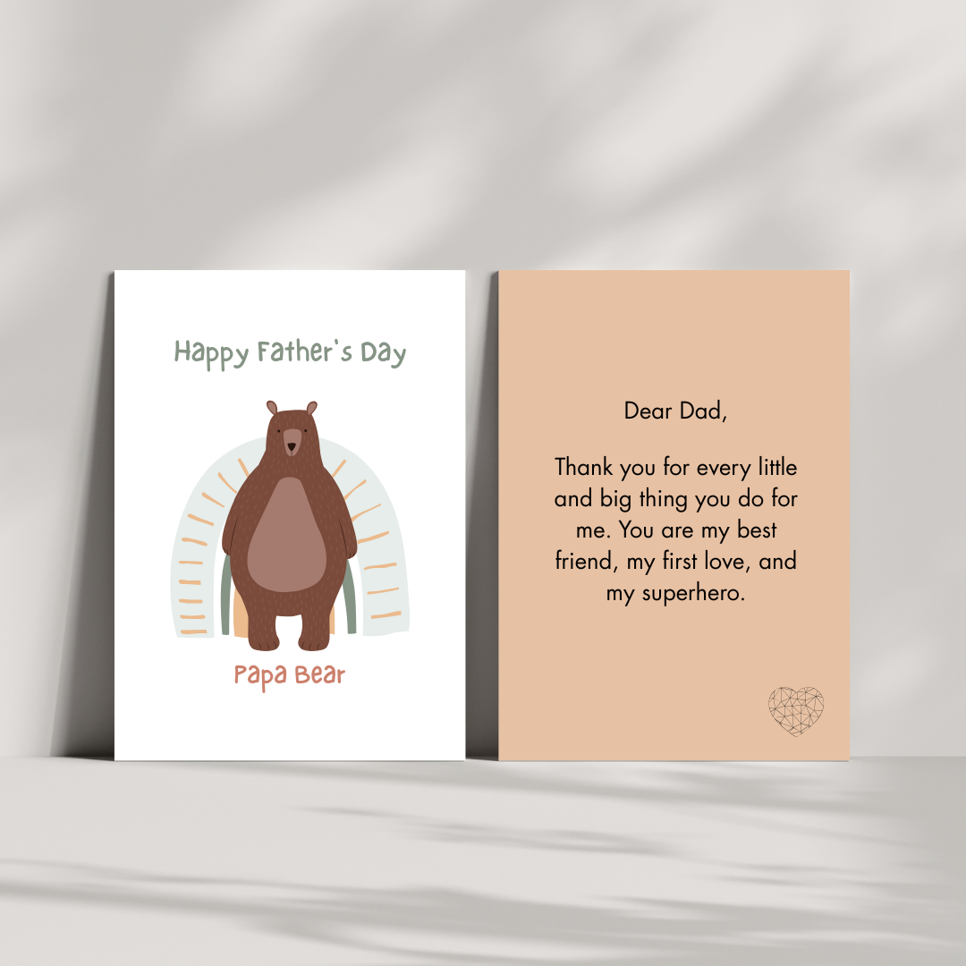 Papa Bear Custom Father’s Day Greeting Card from iKids