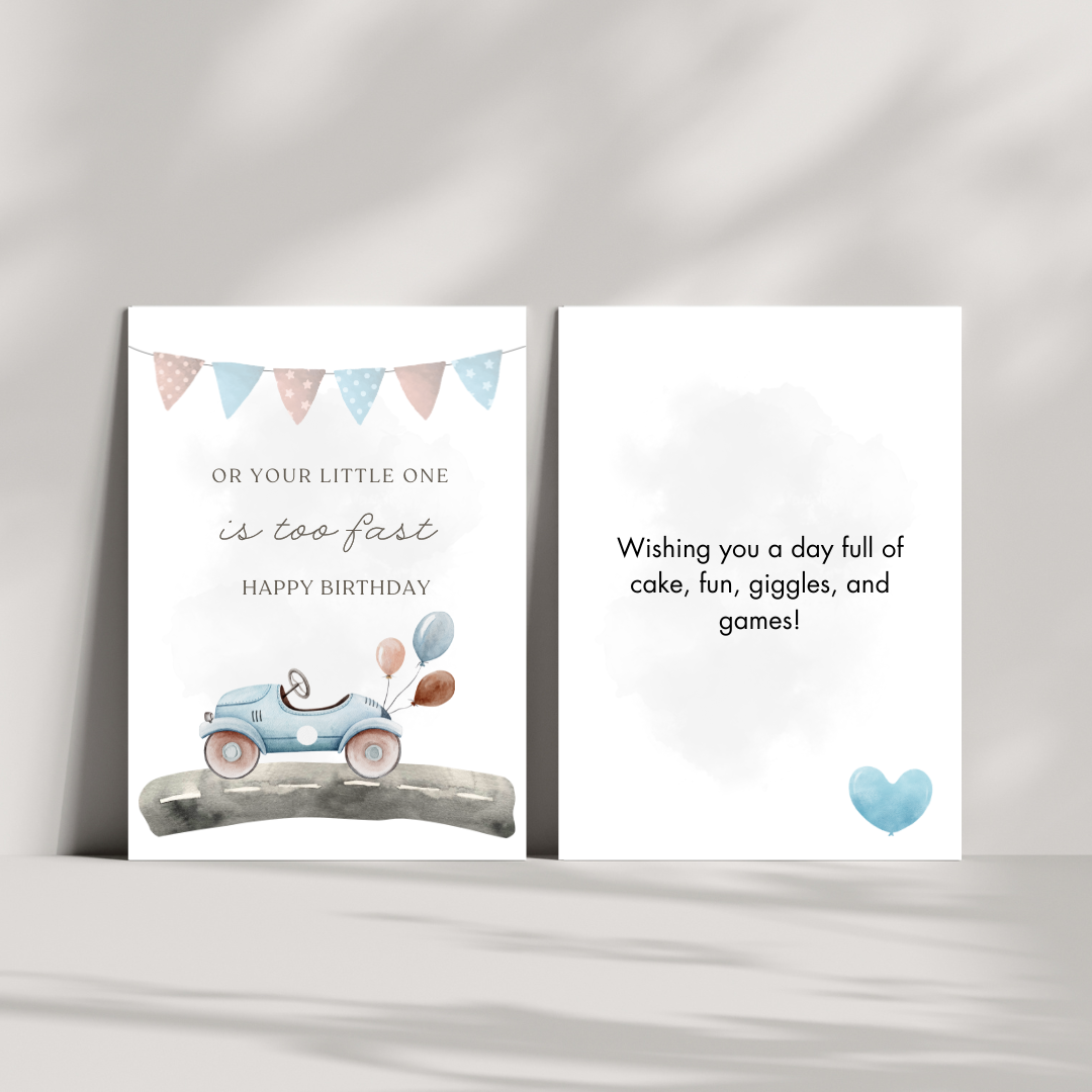 Vintage Car Custom Birthday Card from iKids