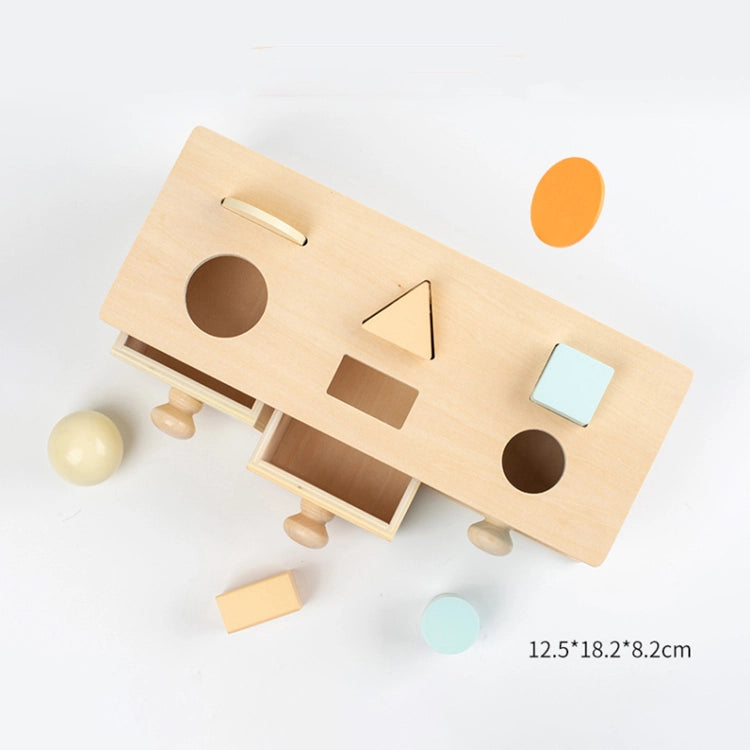 Montessori Wooden Shape Sorting Box with Drawer from iKids.co.za