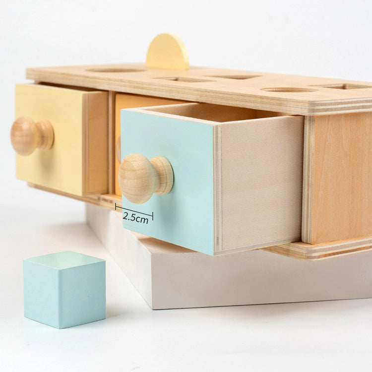 Montessori Wooden Shape Sorting Box with Drawer from iKids.co.za