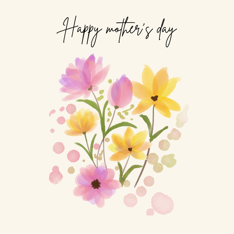 Floral Mother's Day Custom Birthday Card from iKids
