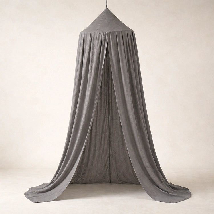 Grey Hanging Tent Canopy in Nursery Room - iKids