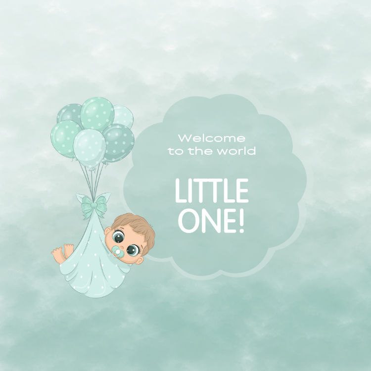 Baby Boy Custom Welcome Greeting Card from iKids