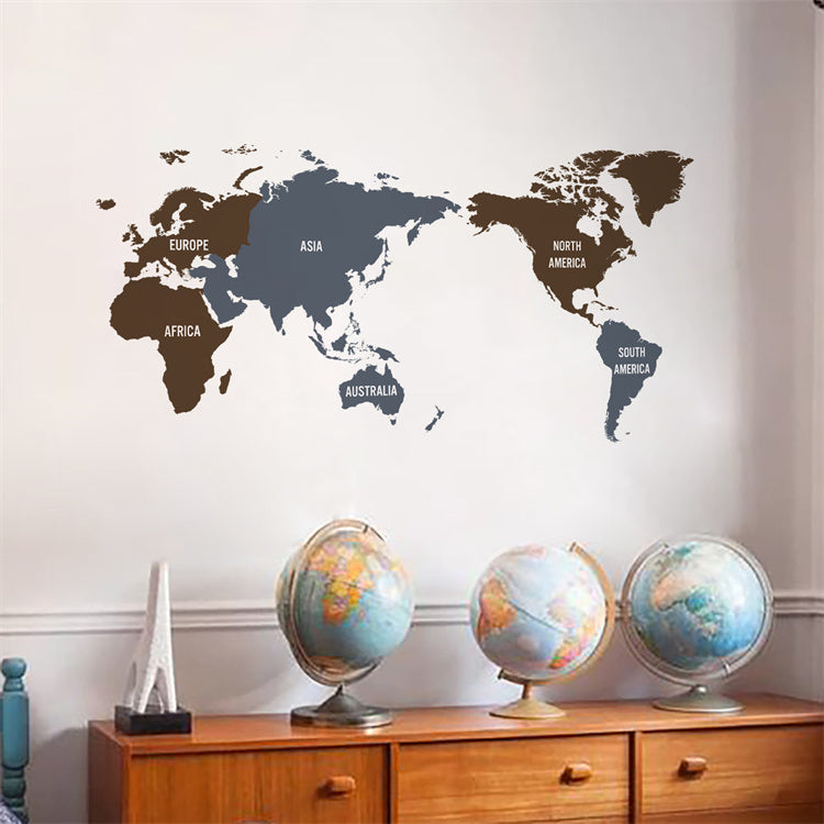 Preschool Wall Decal | World Map - iKids