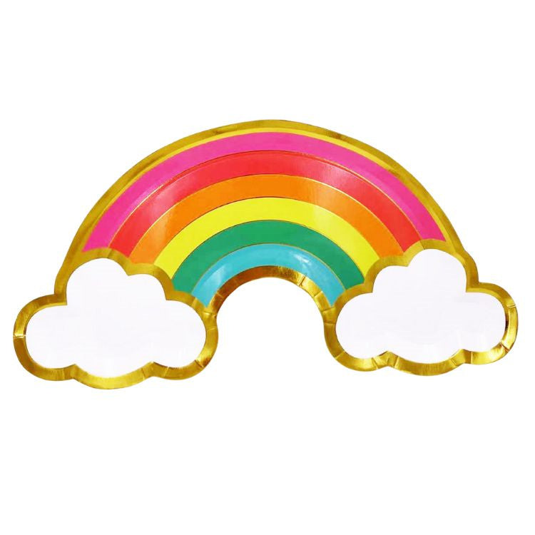 Party Paper Plate | Rainbow Shaped | Set of 8 - iKids