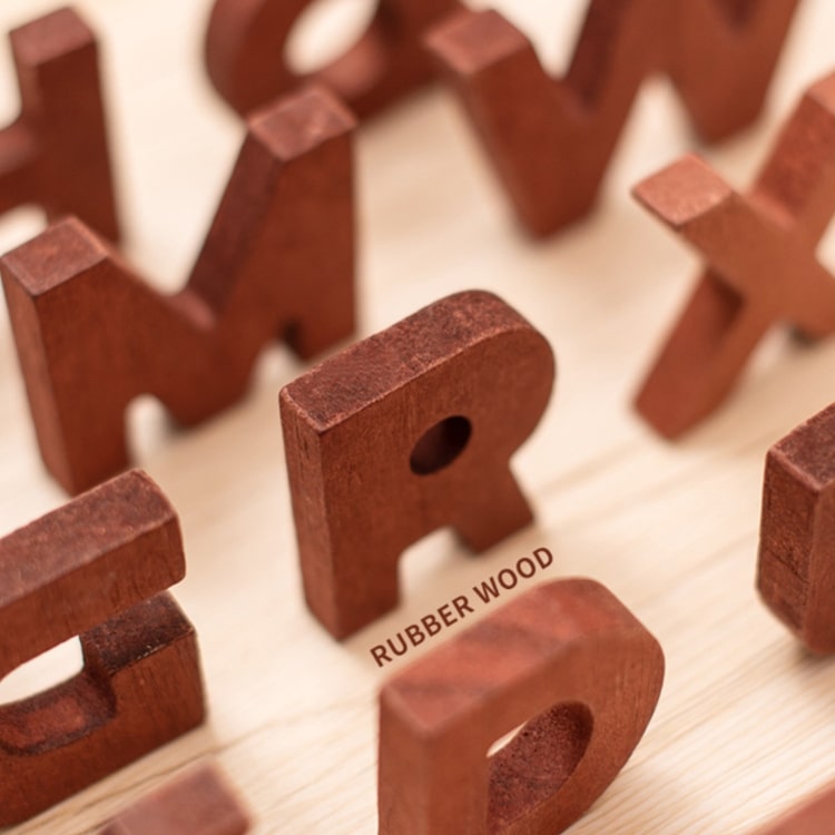Wooden Alphabet Building Blocks Kit - iKids