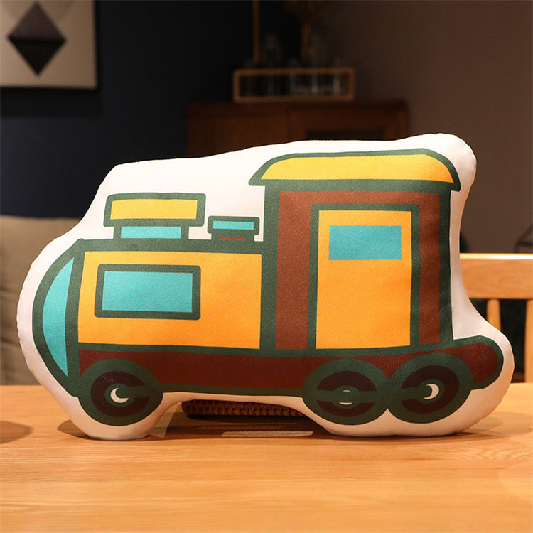 Cartoon Stuffed Vehicle Pillow | Train - iKids