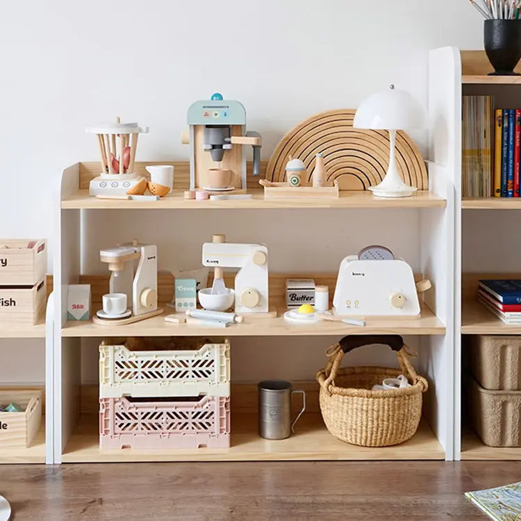 Open-Back Kids Bookshelf | Medium Montessori Shelf - iKids
