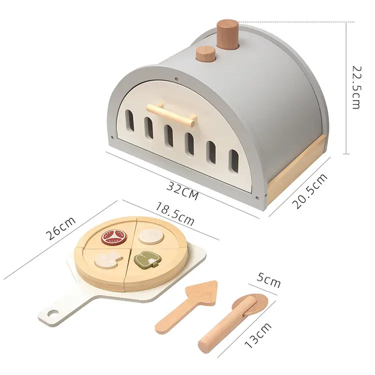 Wooden Pizza Oven Playset - iKids