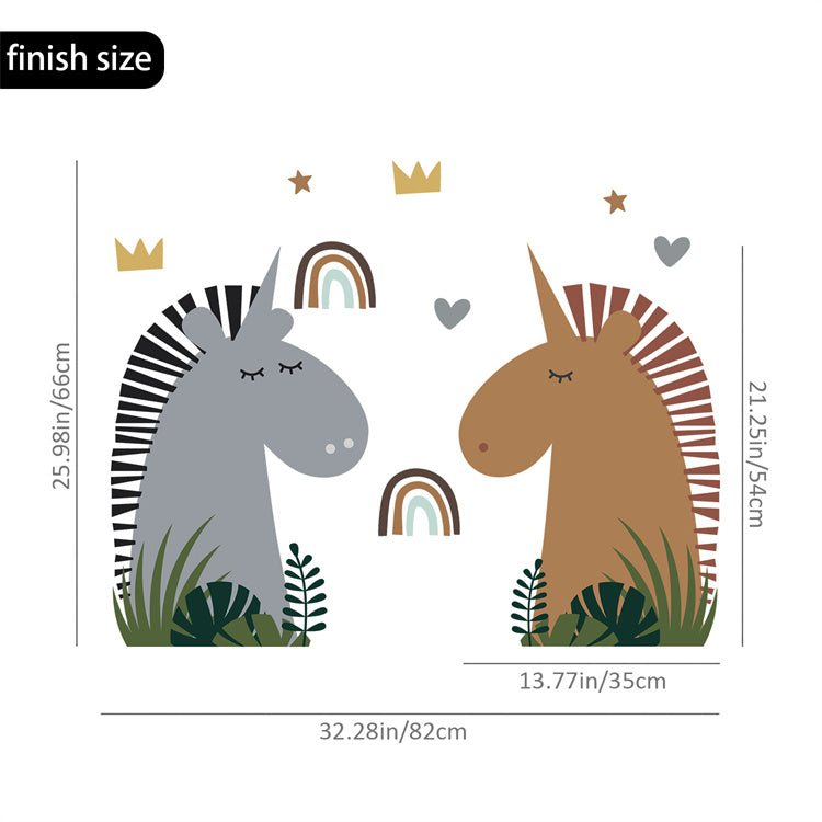 Animal Wall Decal | Unicorn & Rainbow - iKids