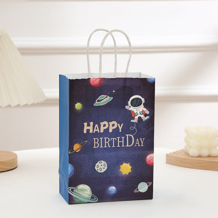 Kraft Paper Party Bag | Space | 12 Pcs - iKids