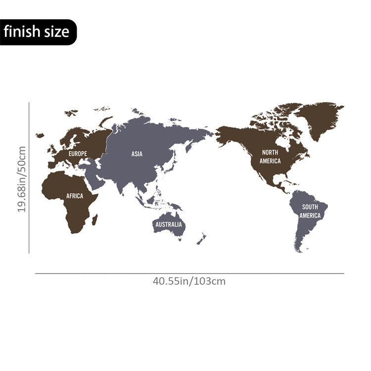 Preschool Wall Decal | World Map - iKids