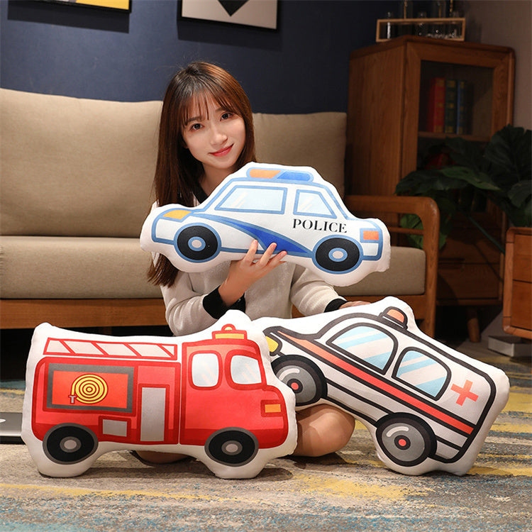 Cartoon Stuffed Vehicle Pillow | Fire Truck - iKids