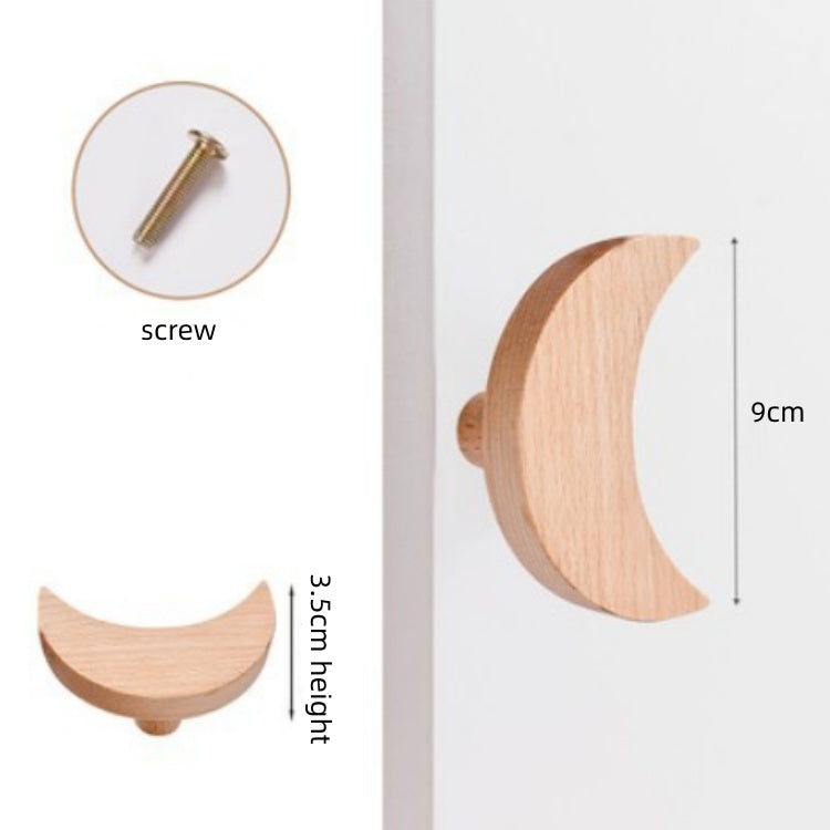 Wooden Cupboard Knob | Moon