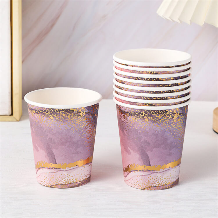 Party Paper Cup | Purple Painting | Set of 10 - iKids