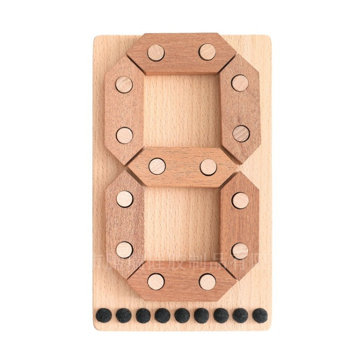 Wooden Digital Number Board Mathematics Game - iKids