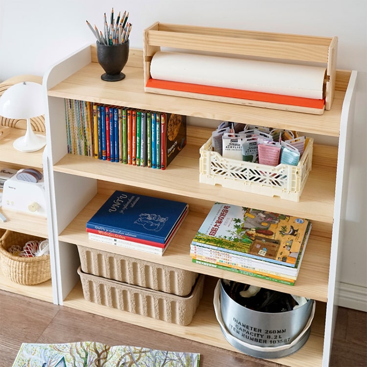 Open-Back Kids Bookshelf | Large Montessori Shelf - iKids