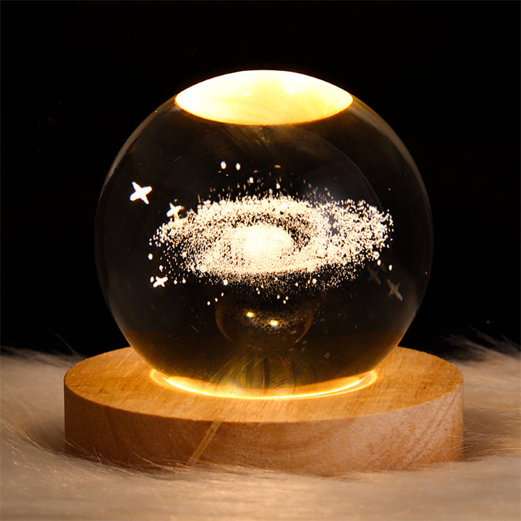 3D Universe Series Luminous Crystal Ball LED Night Light | Nebula - iKids