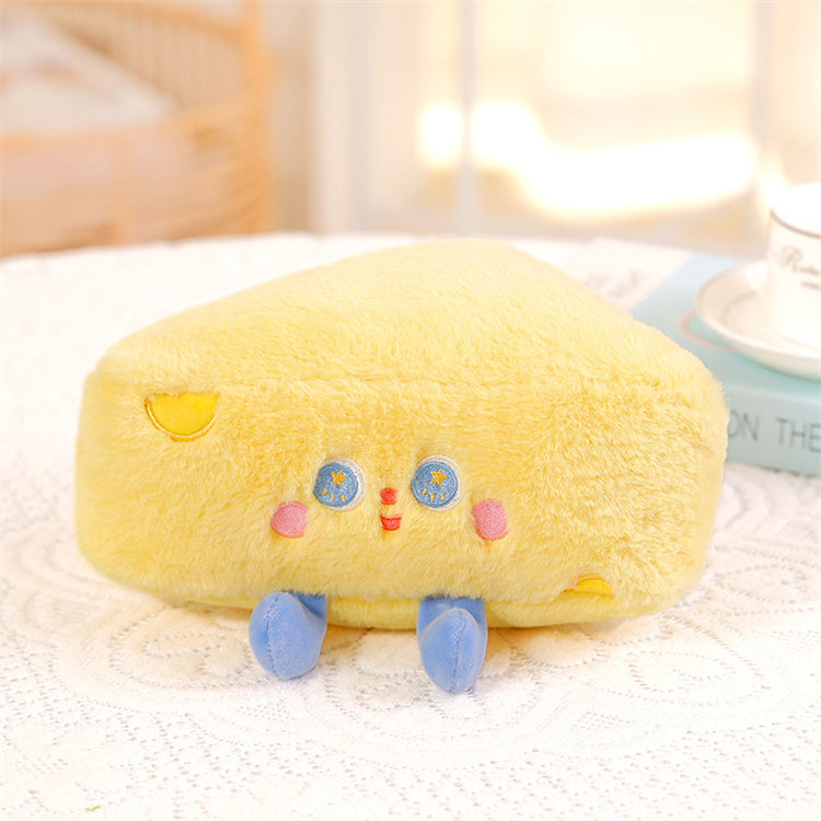 Small Fluffy Plushie Cushion | Cheese - iKids
