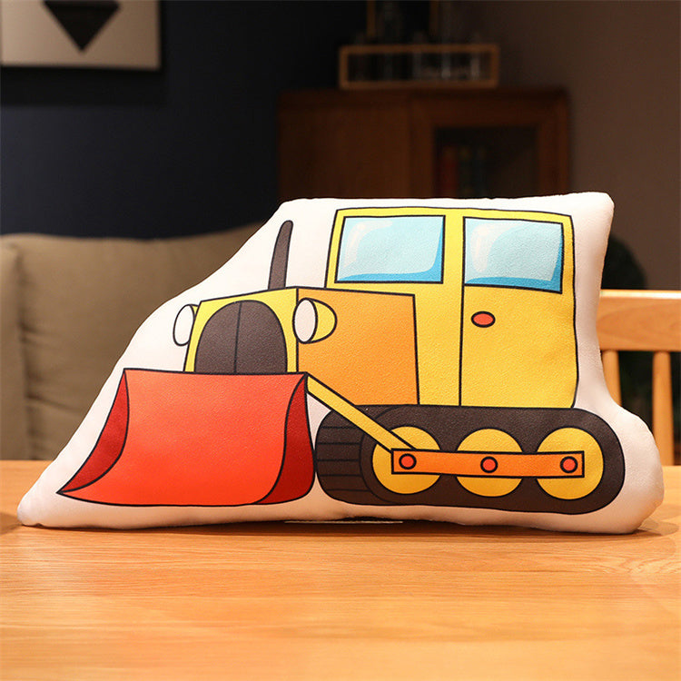 Cartoon Stuffed Car Pillow | Bulldozer - iKids