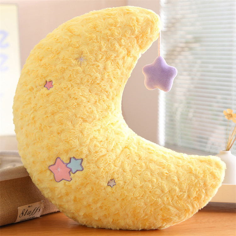 Decorative Plush Throw Pillow | Yellow Moon - iKids