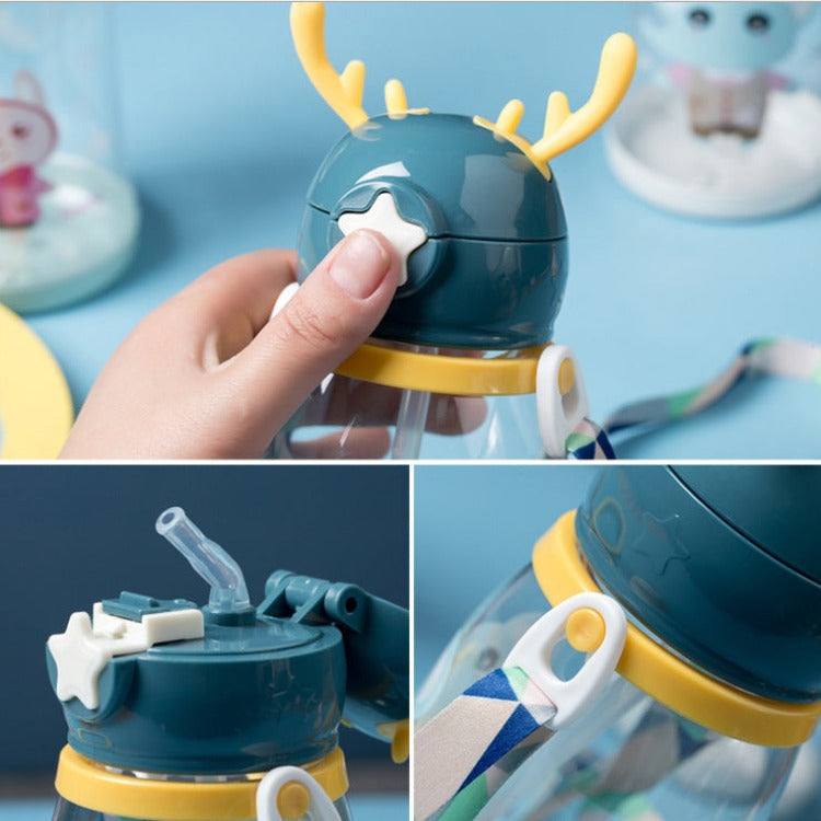 Deer Straw Bottle | Elephant - iKids