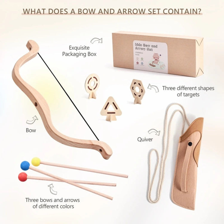 Wooden Archery Bow & Arrow Play Toy Set for Young Adventurers from iKids.co.za