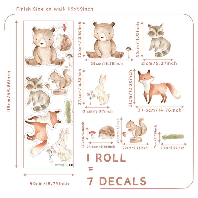 Animal Wall Decal | Forest Animals - iKids