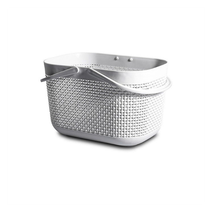 Plastic Storage Basket with Handle | Grey - iKids