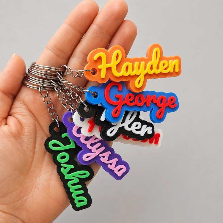 Pacifico Font Custom 3D Printed Name Keychain from iKids.co.za