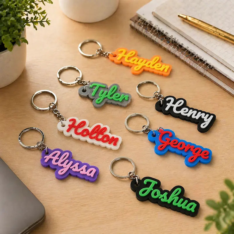 Pacifico Font Custom 3D Printed Name Keychain from iKids.co.za