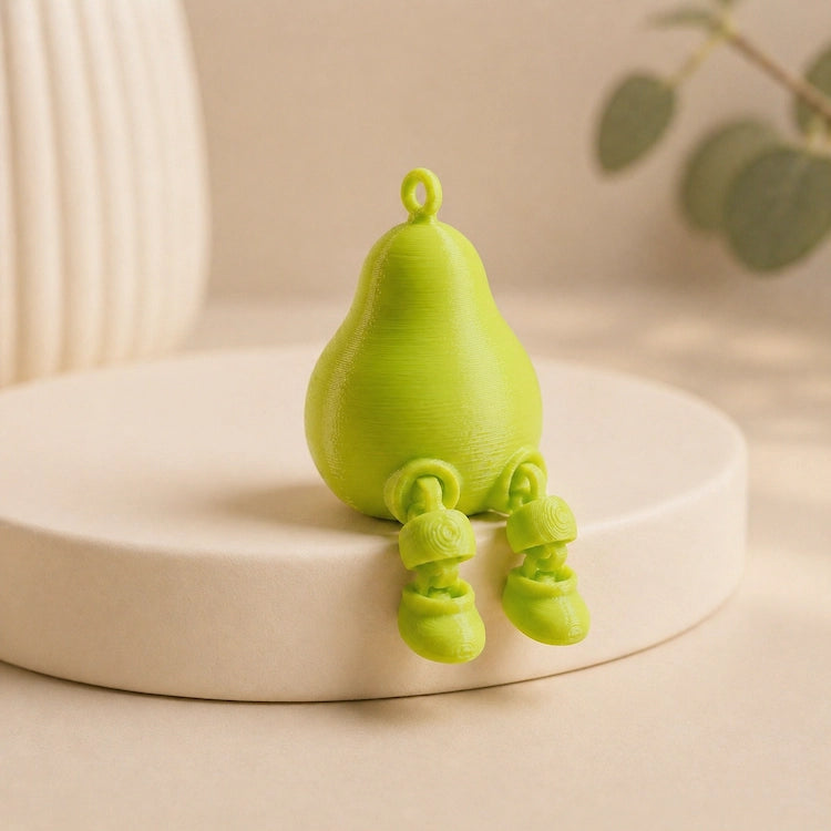3D Printed Articulated Fruit Fidget Green Pear from iKids Studio