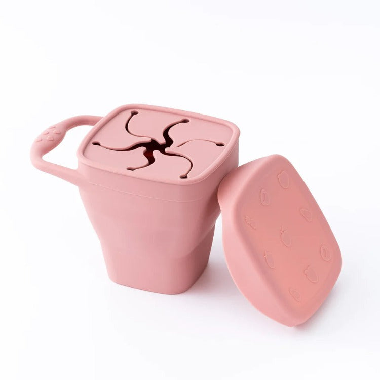 Silicone Collapsible Snack Cup | Pink - iKids