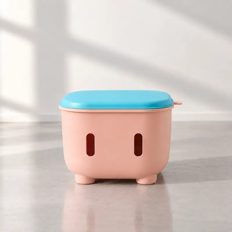 Pink-Blue Kids 3-in-1 Storage Box Stool & Table from iKids.co.za