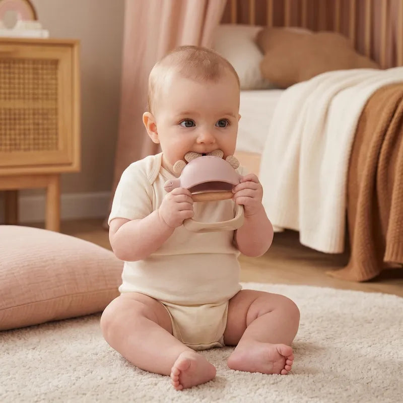 Pink Baby Dinosaur Teether Toy from iKids.co.za