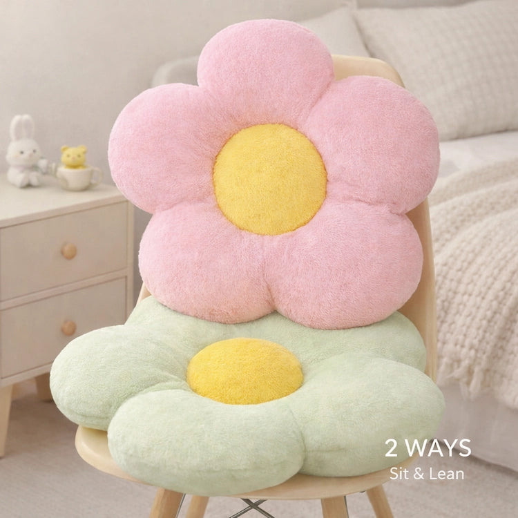 Green & Pink Cute Flower Shape Cushion from iKids.co.za
