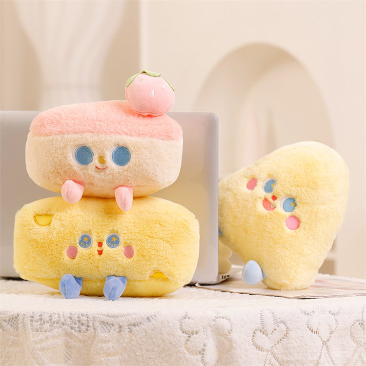 Small Fluffy Plushie Cushion | Strawberry Cake - iKids