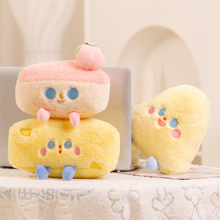 Small Fluffy Plushie Cushion | Cheese - iKids