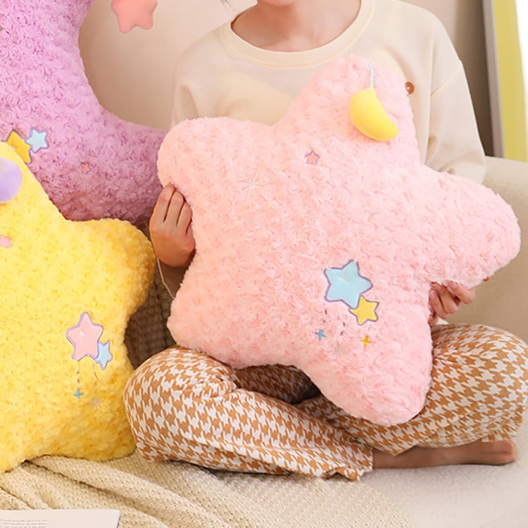 Decorative Plush Throw Pillow | Pink Star - iKids