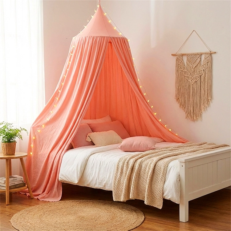 iKids Salmon Pink Hanging Tent Canopy in Nursery Room | ikids.co.za