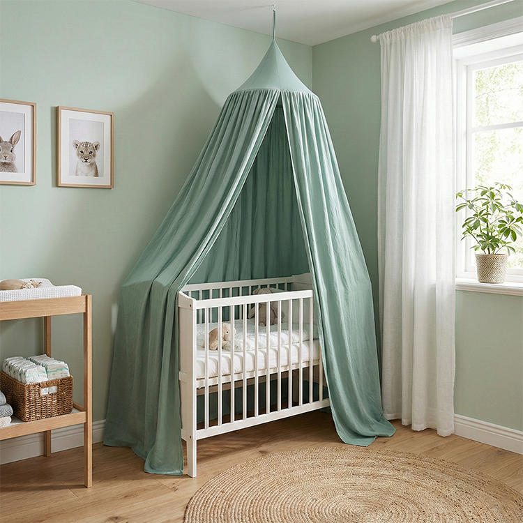 iKids Sea Foam Hanging Tent Canopy in Nursery Room