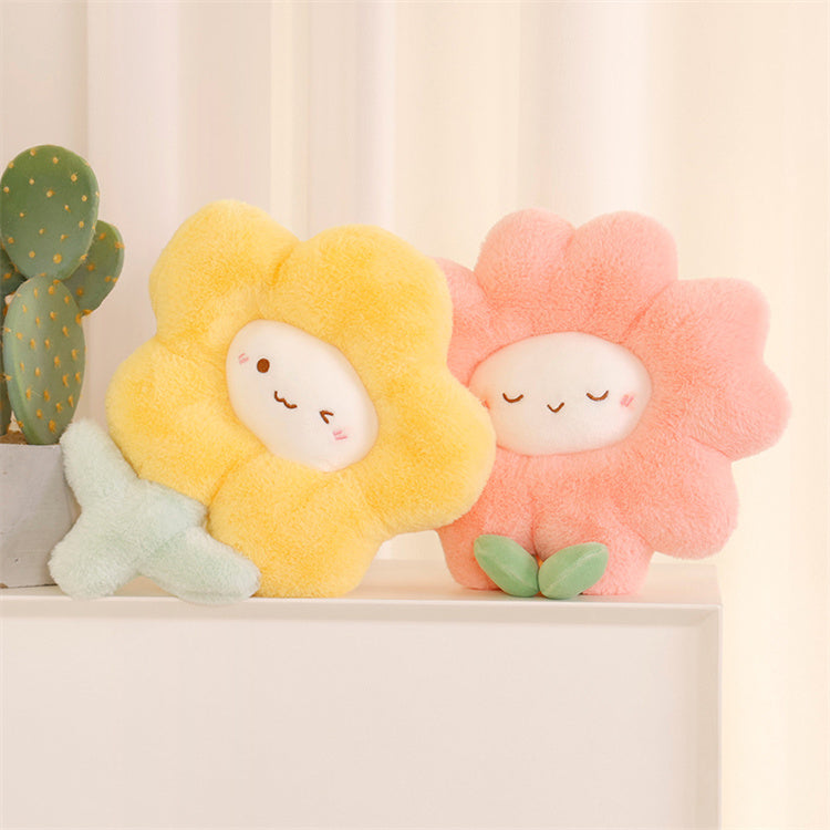 Small Fluffy Plushie Cushion | Spring Flower - iKids