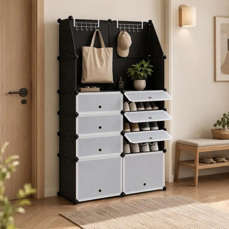 Storage Cabinet with Hat Rack